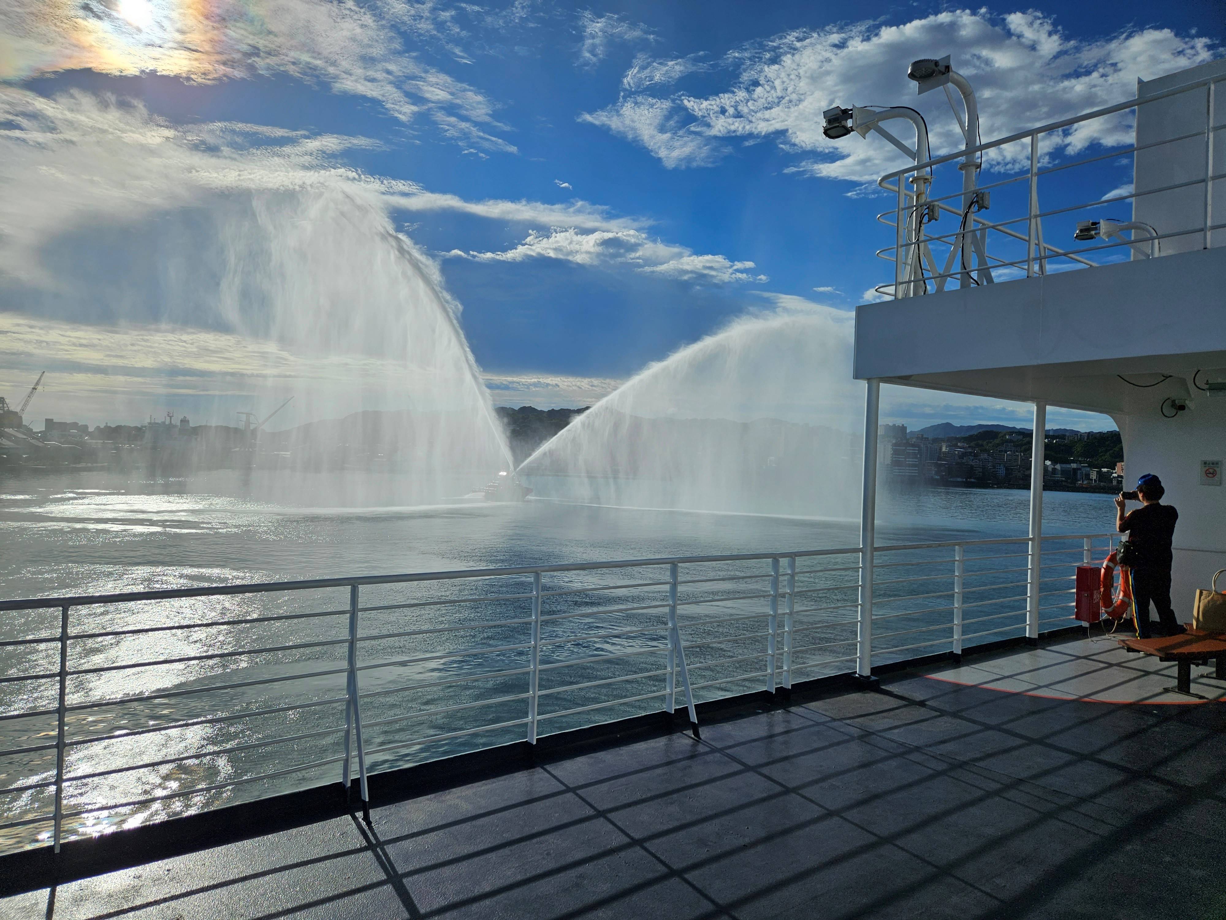 Figure 6. Water salute ceremony.