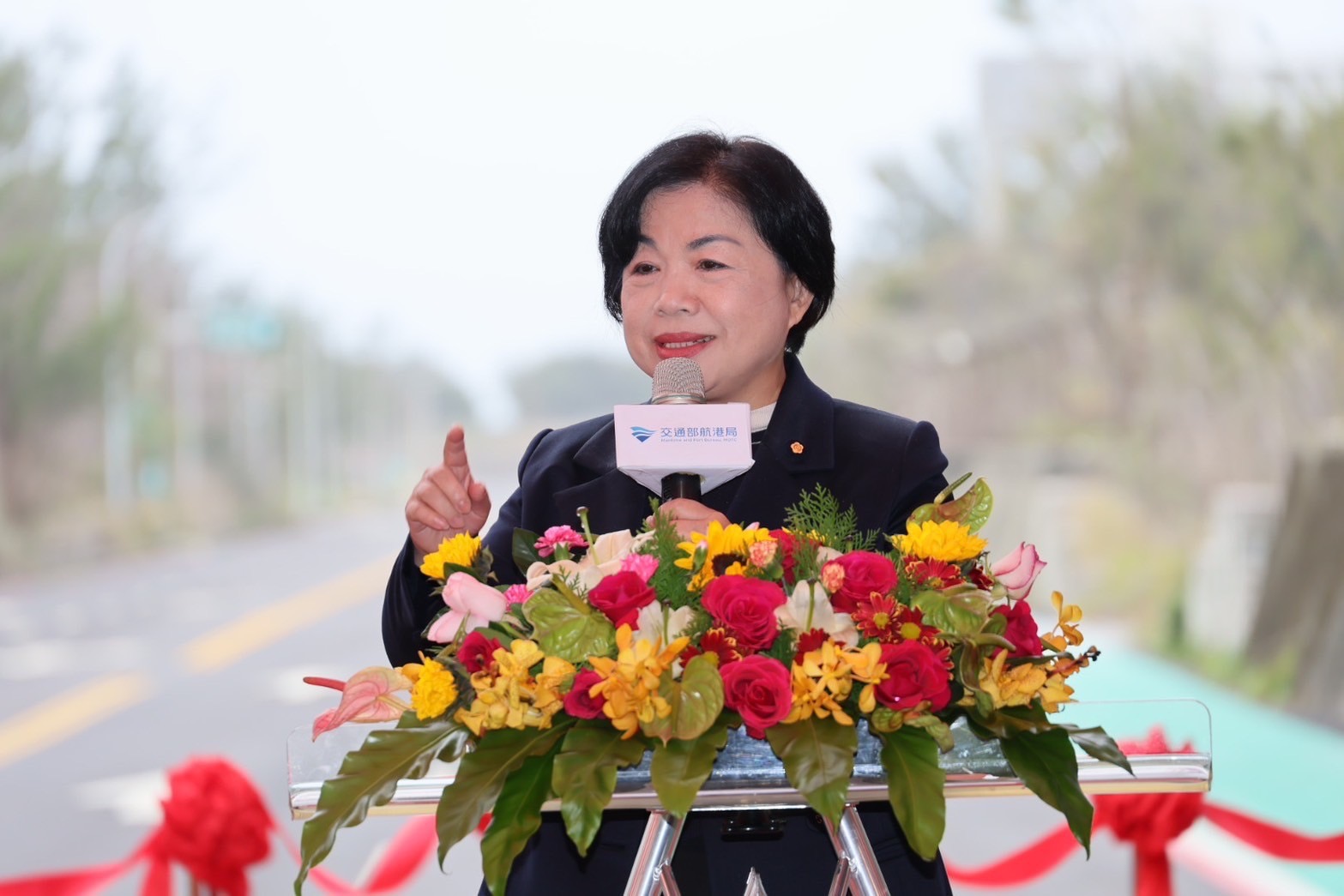 Legislator Chiung-Ying Yang delivers a speech at the opening ceremony