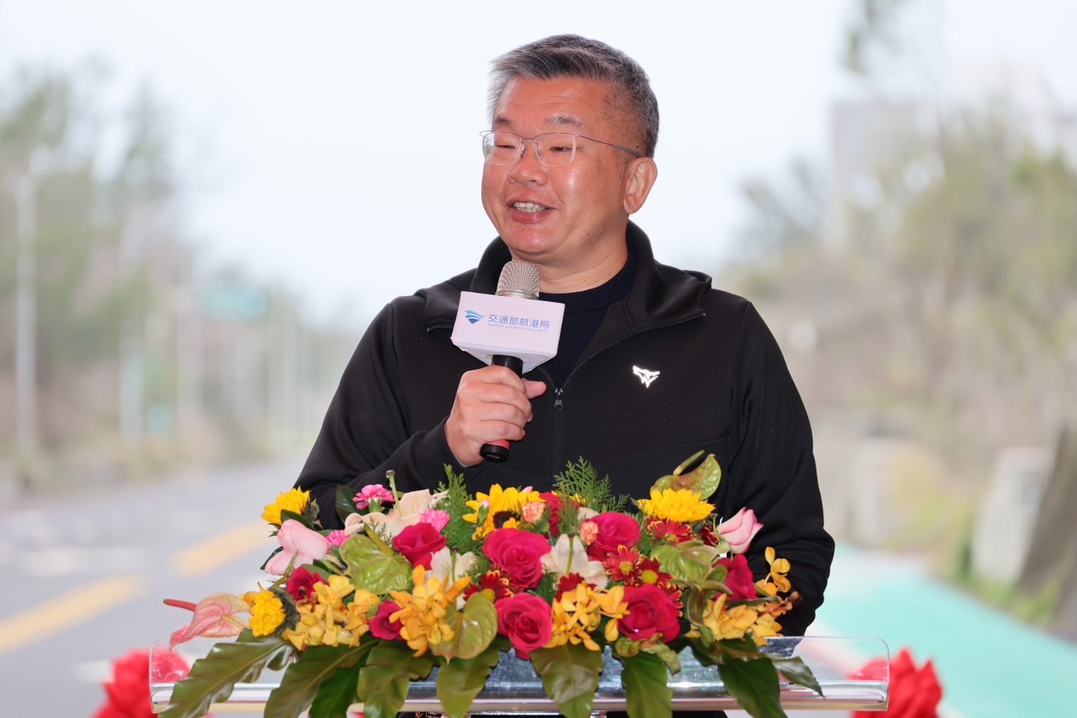 Legislator Chi-Chang Tsai delivers a speech at the opening ceremony